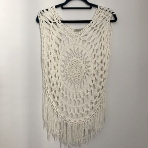 Off White Crochet 2-piece Top | Size M